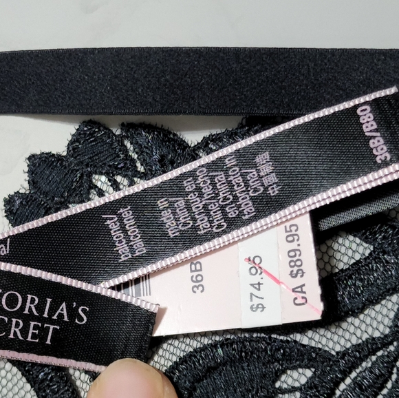 🆕️VS VERY SEXY Strappy Embroidered Open Cup Balconette Bra Size 36B - Picture 15 of 16